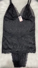 Kit com 2 Body Rendado Com Aro Sem Bojo Lingerie / Body Feminino Sem Bojo