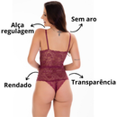 Kit com 2 Body Rendado Com Aro Sem Bojo Lingerie / Body Feminino Sem Bojo