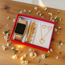 Kit Feminino com Relógio LED + Pulseira e Brinco – Estilo, Elegância e Presente Perfeito