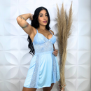 Camisola Sensual Alexia com Renda e Alça Cruzando as Costas