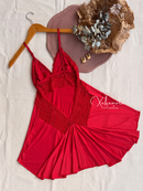 Camisola Sexy Bailarina Renda Costa Nua Babado Fenda Sem Bojo Roupa Dormir Lingerie Linha Noite