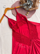 Camisola Sexy Bailarina Renda Costa Nua Babado Fenda Sem Bojo Roupa Dormir Lingerie Linha Noite