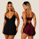 Camisola Sensual Renda Decote Costas Roupa de Dormir Lindas Cores Giovana