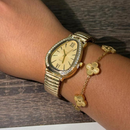 Kit Relogio Com Pulseira e bracelete Dourado e Prata Kit de Luxo Conforto Moda Blogueira