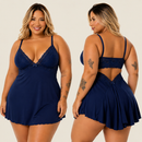 Camisola Sensual Renda Decote Costas Roupa de Dormir Lindas Cores Giovana
