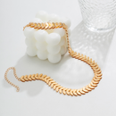 Elegante Simples Escala Corrente Curto Gargantilha Colar Para Mulheres Na Moda Cor Ouro Pescoço Acessório