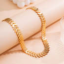 Elegante Simples Escala Corrente Curto Gargantilha Colar Para Mulheres Na Moda Cor Ouro Pescoço Acessório