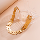 Elegante Simples Escala Corrente Curto Gargantilha Colar Para Mulheres Na Moda Cor Ouro Pescoço Acessório