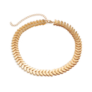 Elegante Simples Escala Corrente Curto Gargantilha Colar Para Mulheres Na Moda Cor Ouro Pescoço Acessório