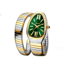 Missfox Moda Feminina Personalidade Cabeça De Cobra Pulseira De Aço Inoxidável Diamante Forma Feminino