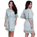 Robe Romantic Renda Hobby Feminino Roupão Confortável Linha Noite