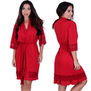 Robe Romantic Renda Hobby Feminino Roupão Confortável Linha Noite