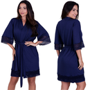 Robe Romantic Renda Hobby Feminino Roupão Confortável Linha Noite