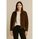Casaco Feminino Pelucia Blusa de Frio Gola Alta Sem Capuz
