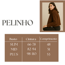 Casaco Feminino Pelucia Blusa de Frio Gola Alta Sem Capuz