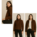 Casaco Feminino Pelucia Blusa de Frio Gola Alta Sem Capuz