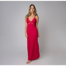 Camisola Longa Feminina Rendada Microfibra Sensual Renda Sem Bojo
