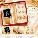 Kit Feminino com Relógio LED + Pulseira e Brinco – Estilo, Elegância e Presente Perfeito