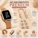 Kit Feminino com Relógio LED + Pulseira e Brinco – Estilo, Elegância e Presente Perfeito