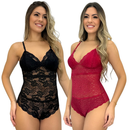Body Isabela — Renda com Forro, Decote e Alça Regulável pra Você Brilhar