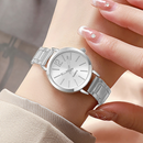 Relógio De Quartzo Para Mulheres Elegante Pulseira De Aço Inoxidável Joias Da Moda Presente