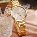 Relógio De Quartzo Para Mulheres Elegante Pulseira De Aço Inoxidável Joias Da Moda Presente